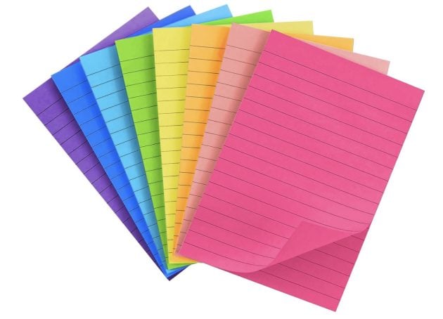 Lined Sticky Notes 4x6, 8 Pads